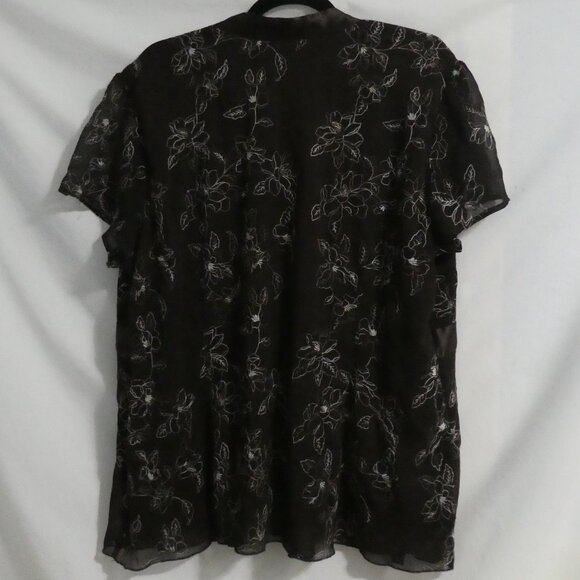 ENCORE | size 22 | Brown Floral Blouse - Picture 2 of 14